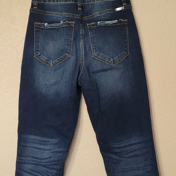 KanCan ● High Rise Fray Hem Ankle Skinny Jeans for Women's Destresed Blue Sz 27 - Picture 9 of 11